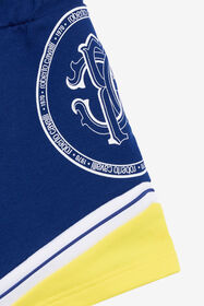 JU Shorts Color-Block Con Monogram RC BLUE/YELLOW TJT244-CF050