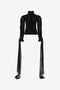 RC Maglia Crop Intrecciata A Collo Alto RC Maglia Crop Intrecciata A Collo Alto BLACK XWM606-MQ015