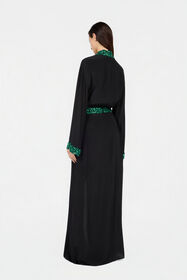 RC Silk Maxi Dress with Embellished Detail NERO/VERDE VWR197-SY001