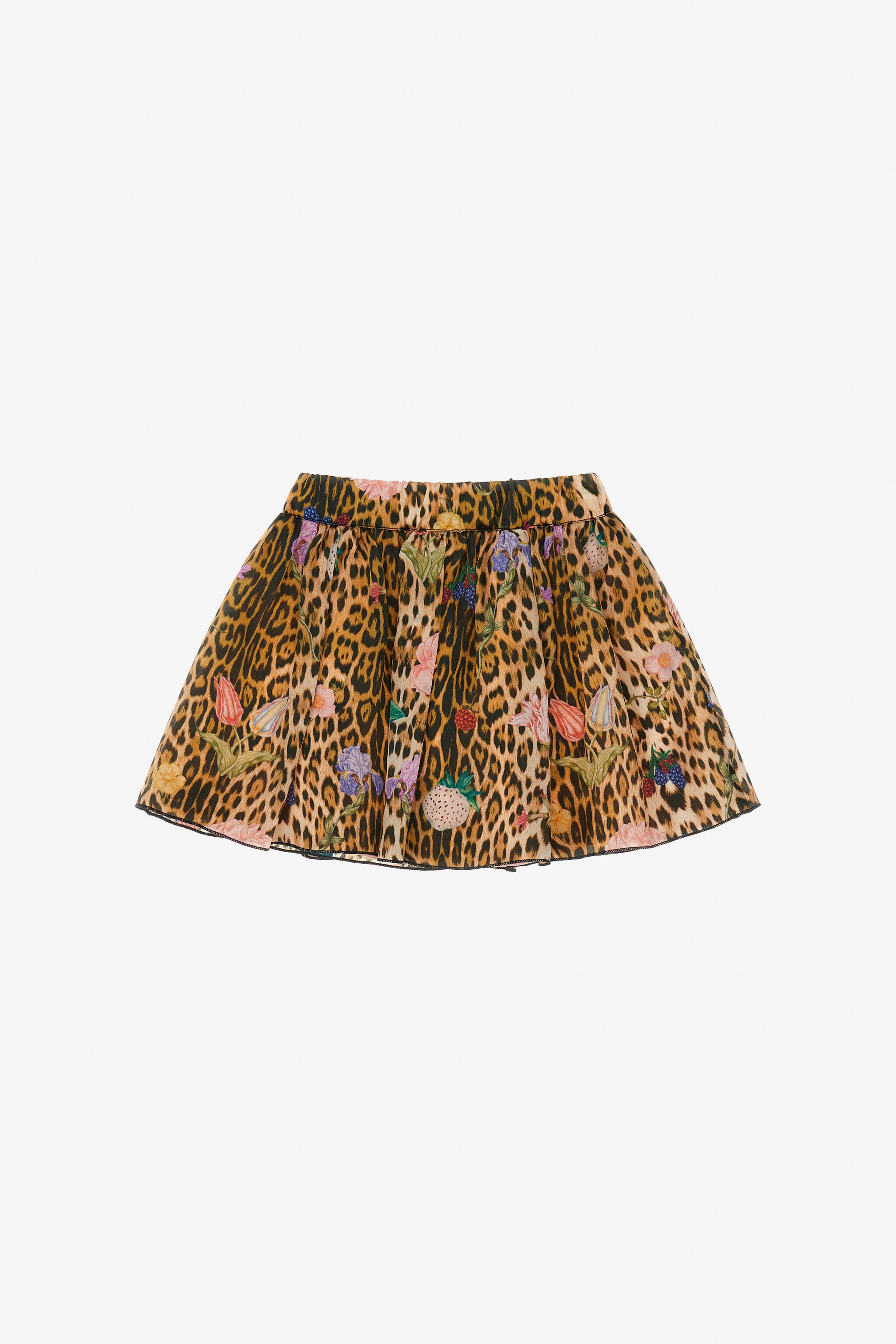 Wildflower Leopard Skirt in Light brown for Girls | Roberto Cavalli®