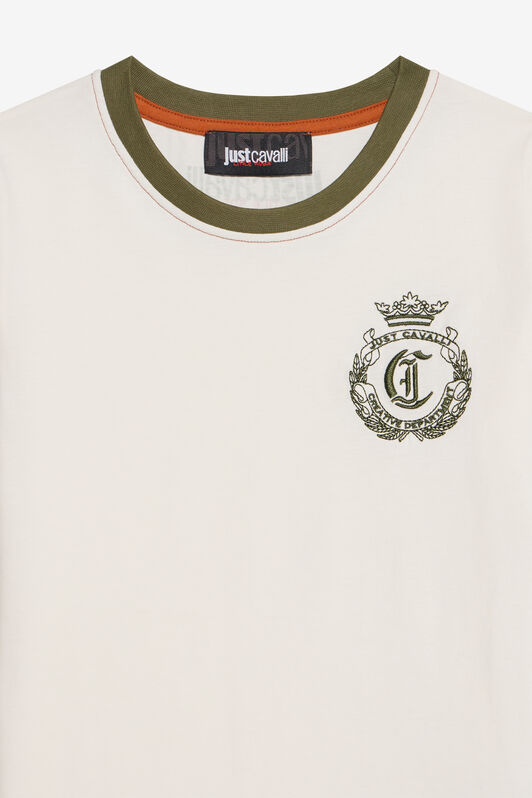 JC T-Shirt with Embroidered Logo JC T-Shirt with Embroidered Logo MARSHMALLOW XFT60U-JD003