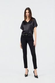 RC Black Silk Top With Cut-Outs BLACK SOT60E-SE005