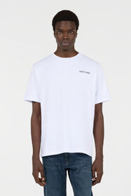 RC T-shirt bianca con logo e grafica leopardata WHITE TOT60C-FT223