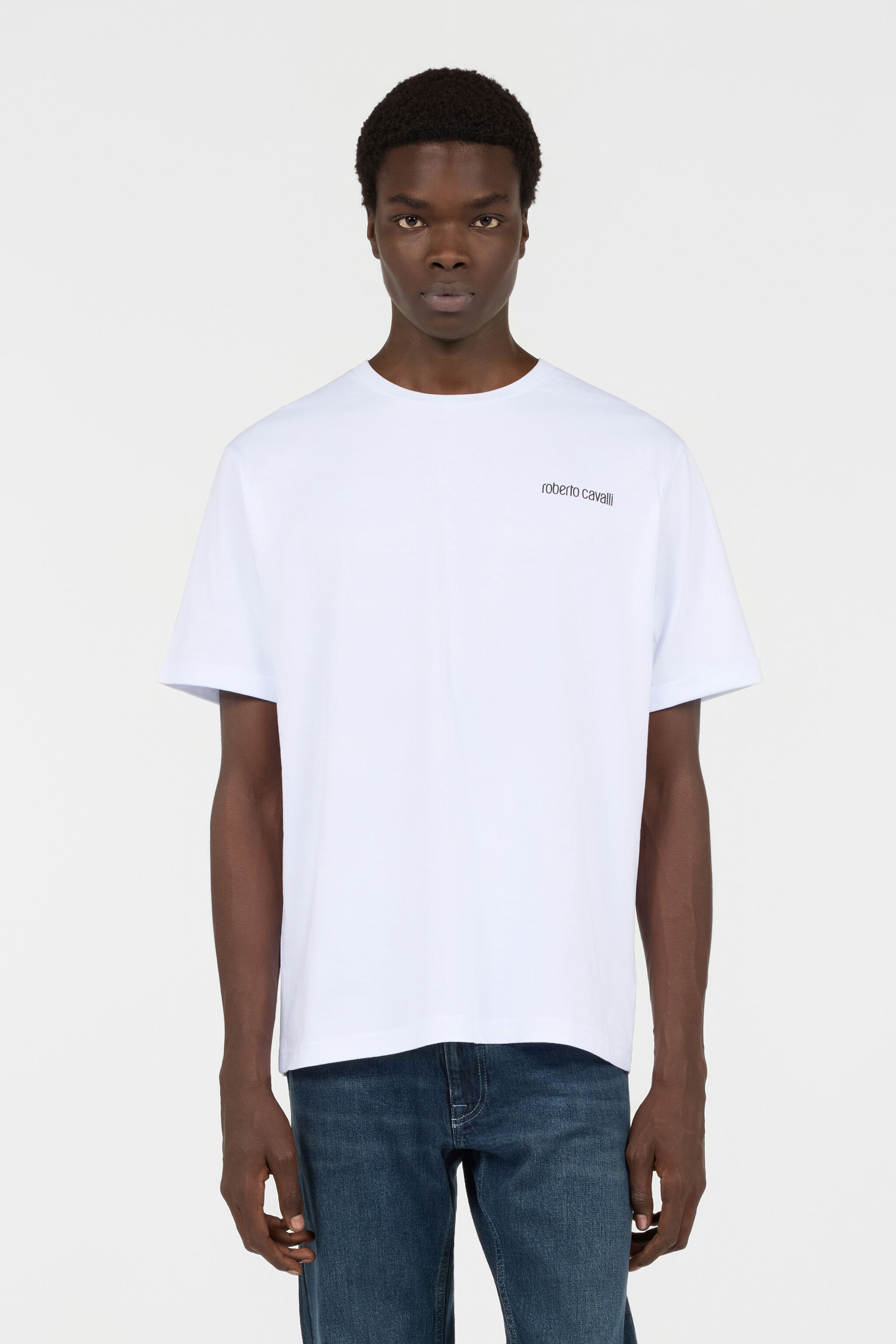 RC White Logo T-Shirt with Leopard Graphic RC White Logo T-Shirt with Leopard Graphic WHITE TOT60C-FT223