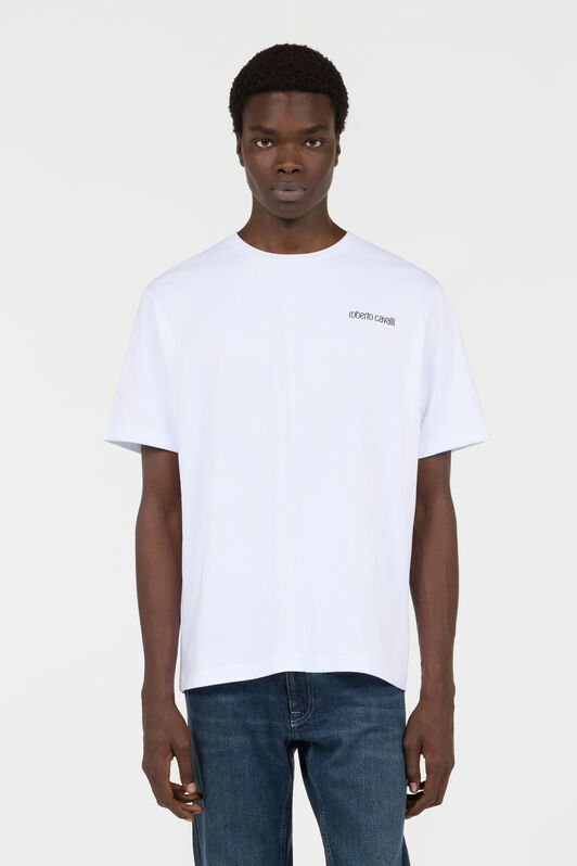 RC White Logo T-Shirt with Leopard Graphic RC White Logo T-Shirt with Leopard Graphic WHITE TOT60C-FT223