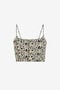RC Logo-print cropped top RC Logo-print cropped top Black/White RKT602-LNH82