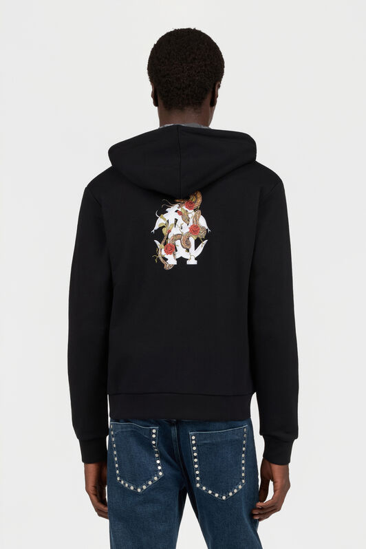 RC Black Sweatshirt Hoodie With Zip RC Black Sweatshirt Hoodie With Zip BLACK TOT66D-CF052