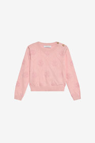 JU Jersey de punto rosa blush con monograma PINK HEAV. XJM61K-MQS84