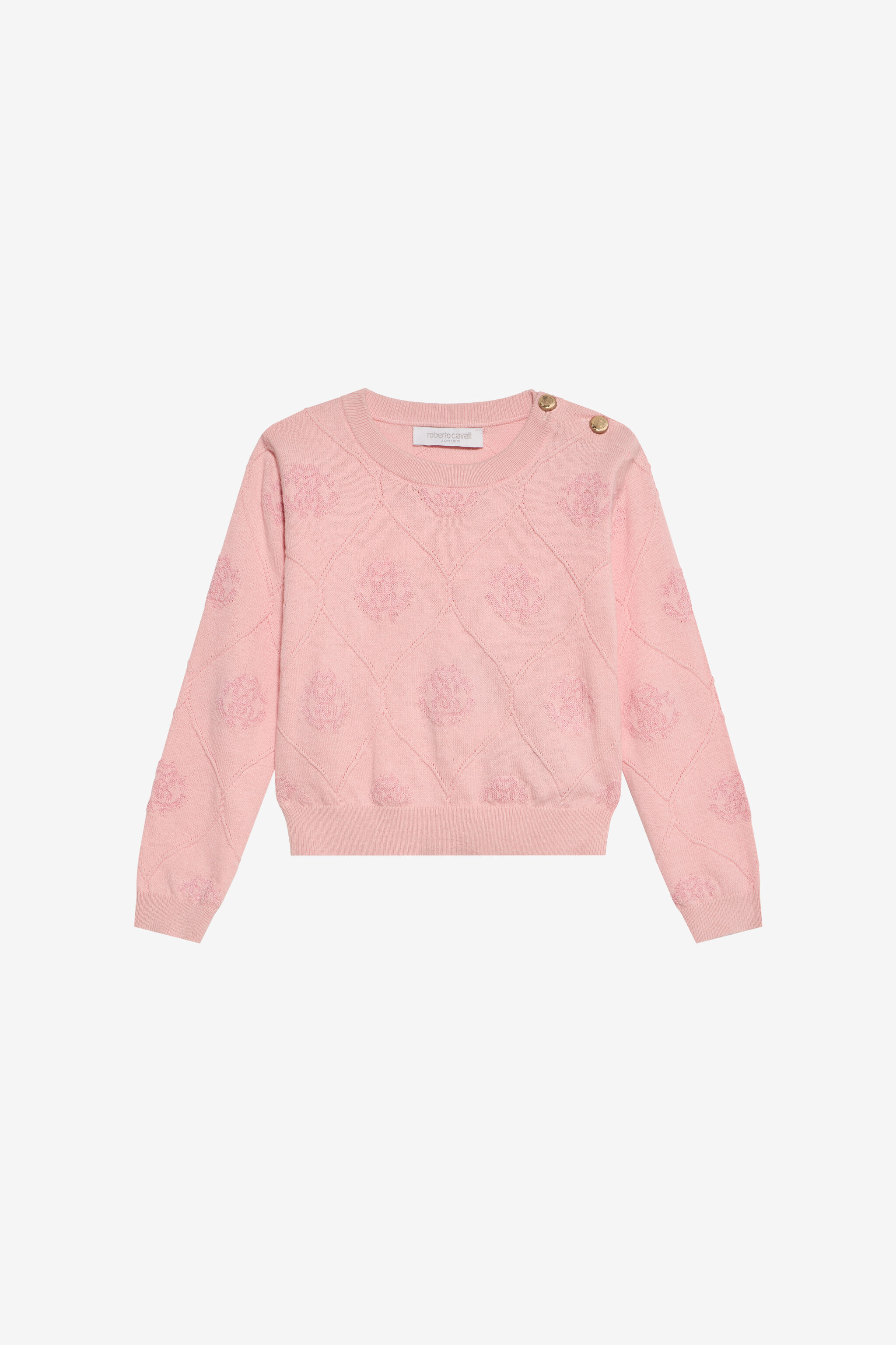 JU Jersey de punto rosa blush con monograma JU Jersey de punto rosa blush con monograma PINK HEAV. XJM61K-MQS84