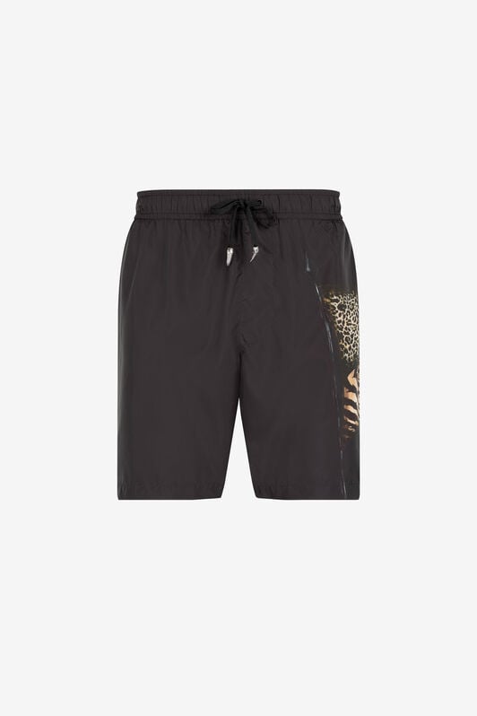 RC Animalier Patchwork-Print Swim Shorts RC Animalier Patchwork-Print Swim Shorts BLACK ONH04C-SB053