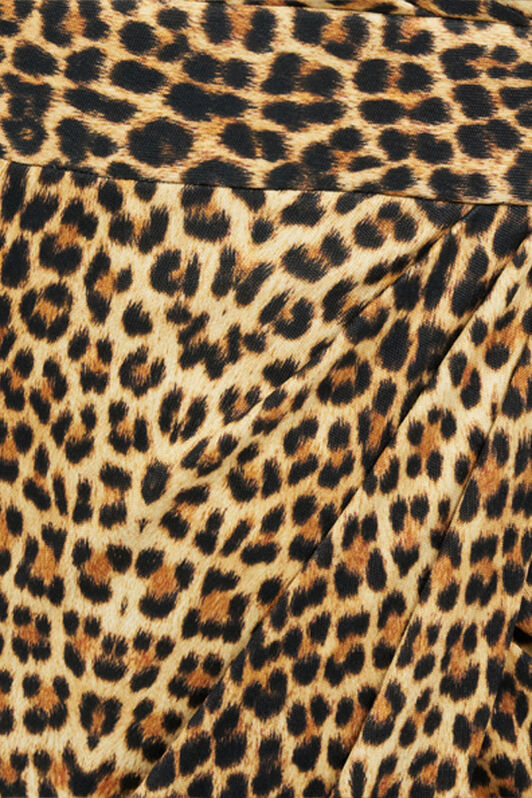 RC Vestido largo con estampado de leopardo BROWN WQT105-NXR31