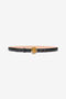 RC Black Leather Belt With Monogram RC Buckle RC Black Leather Belt With Monogram RC Buckle Gold VKC001-PZ796