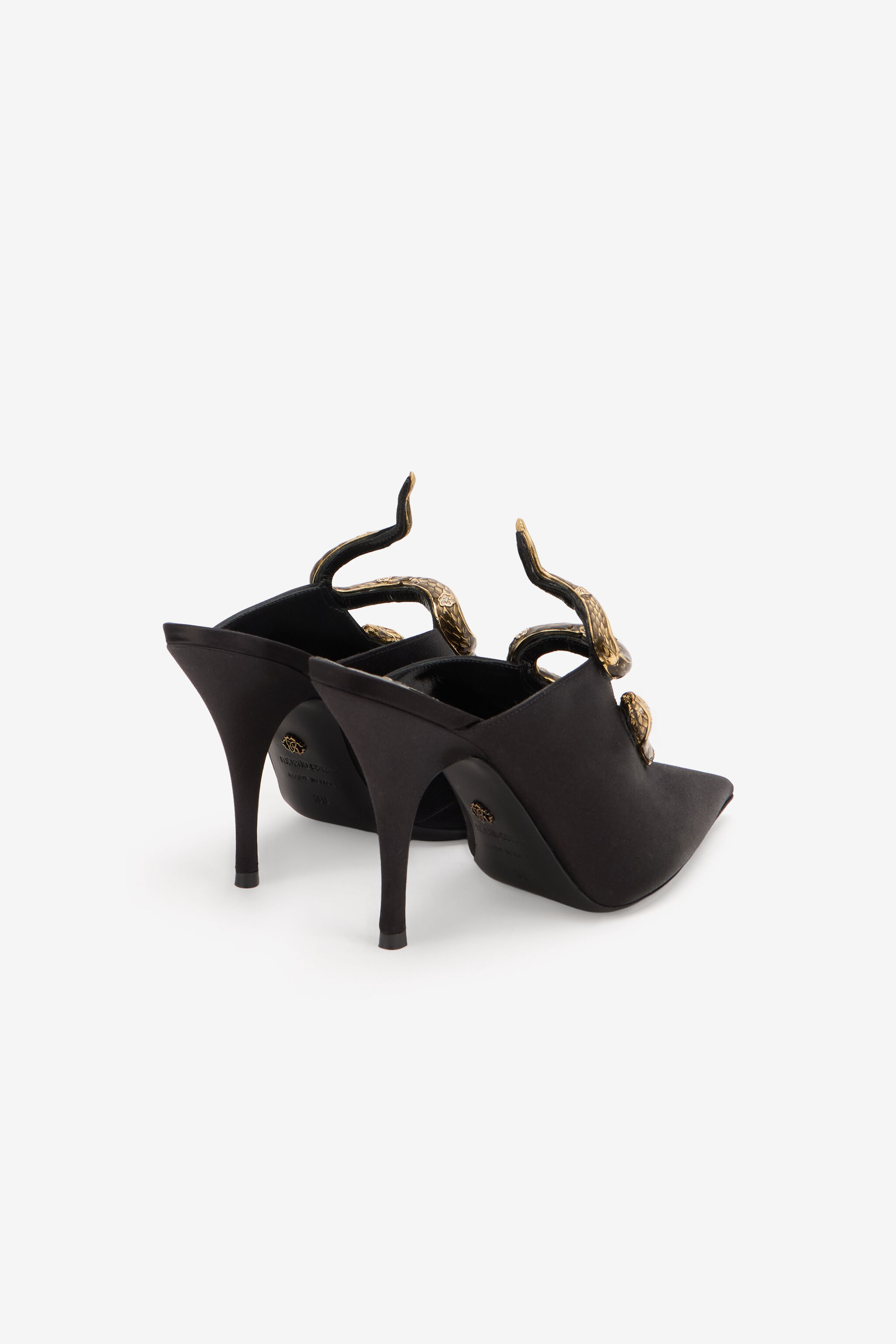 RC Schwarze Mules Mit Schmuck-Schlangendetail BLACK XWS005-FL113