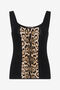 RC Stretch Top With Jaguar Skin Insert Brown VKM612-MI009