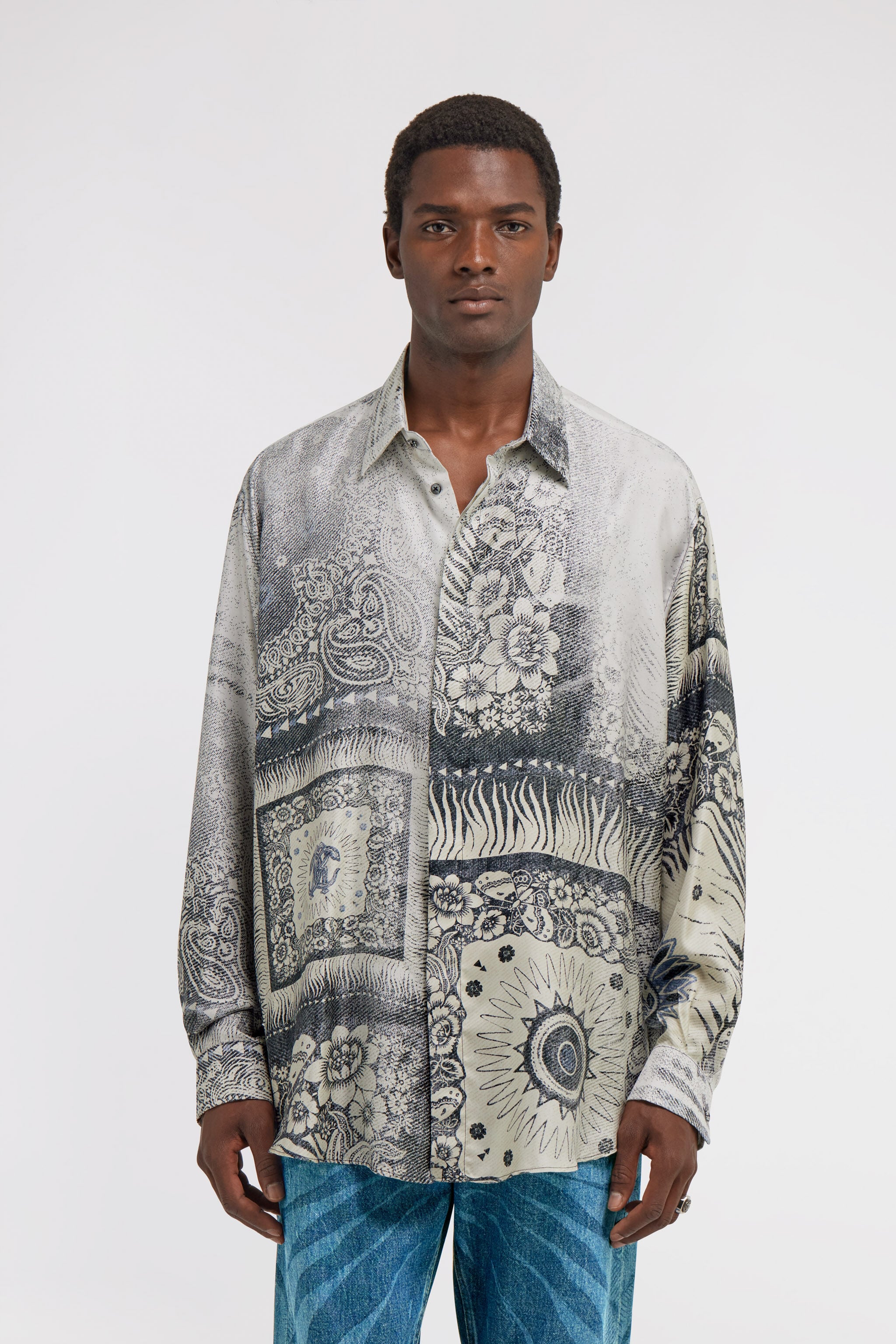 RC Bandana Print Shirt RC Bandana Print Shirt Blue TRT722-4QN11