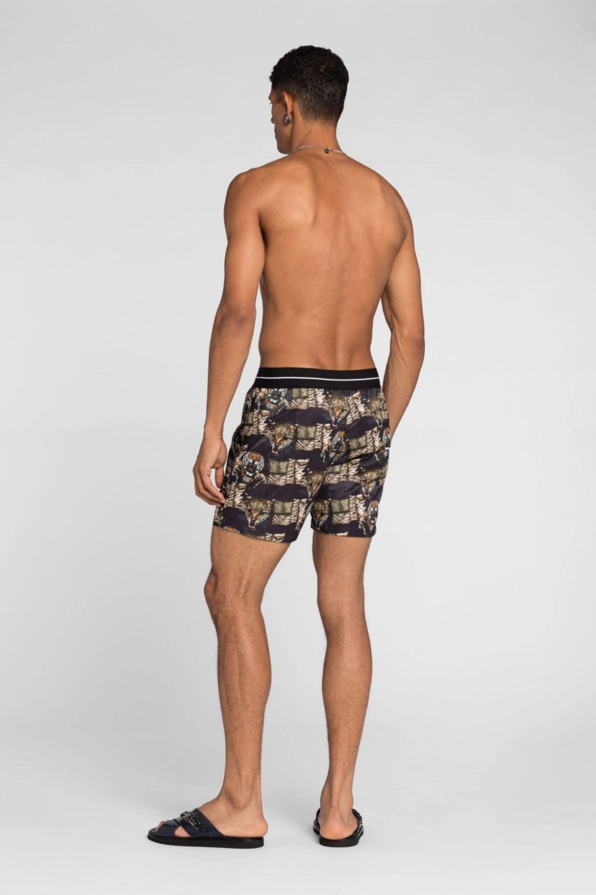 RC Felix-print logo swim shorts BLACK ONH00C-TC027