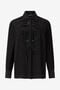 RC Chemise en soie avec broderie zébrée Noir UKR709-SY001