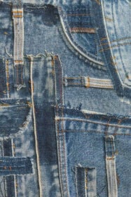 RC Patchwork-Jeansjacke der Capsule Collection Blau UMJ416-VT001