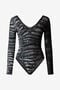 RC Body À Motif Zèbre Et Tiger Skin Noir/Blanc UKT609-CPN50