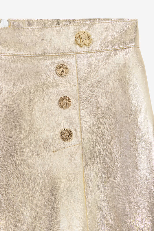 JU Metallic Button Skirt JU Metallic Button Skirt GOLD VJT30A-TVP28
