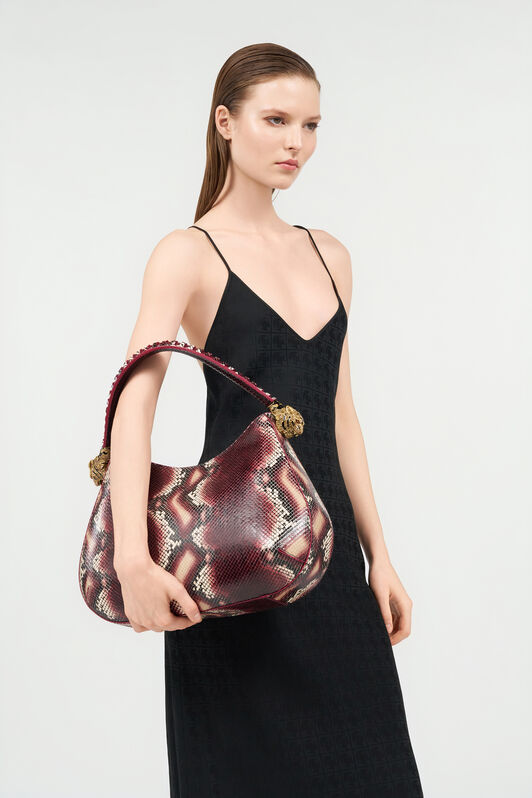 RC Roar Bag Python Print Shoulder Bag RC Roar Bag Python Print Shoulder Bag BORDEAUX/ROSSO TKB022-PZ02S