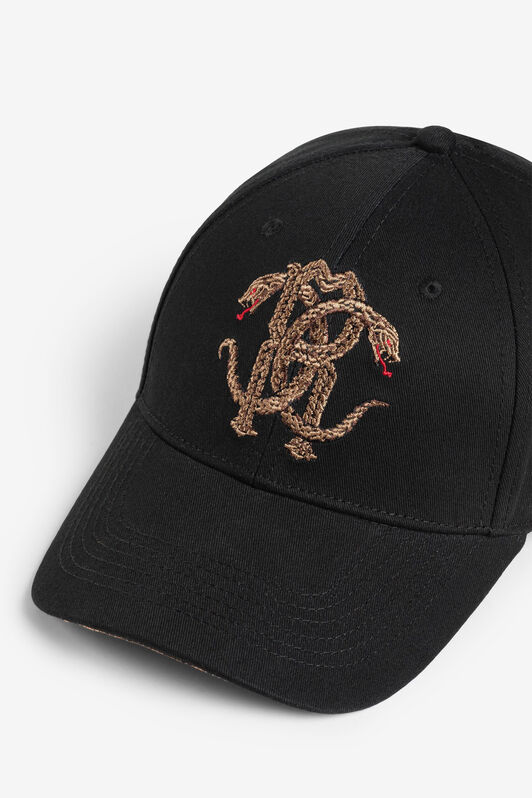 RC Cap mit Spiegelschlangen-Bestickung BLACK QRZ00B-FN020