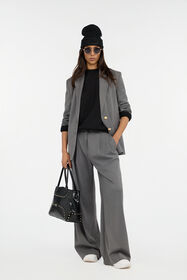 JC Pantalon Large Plissé Gris GRIGIO MELANGE VFT148-VF227