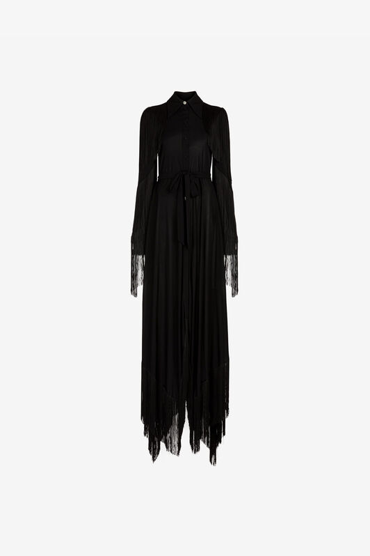 RC Fringed Maxi Dress RC Fringed Maxi Dress Black RKT120-JJ051