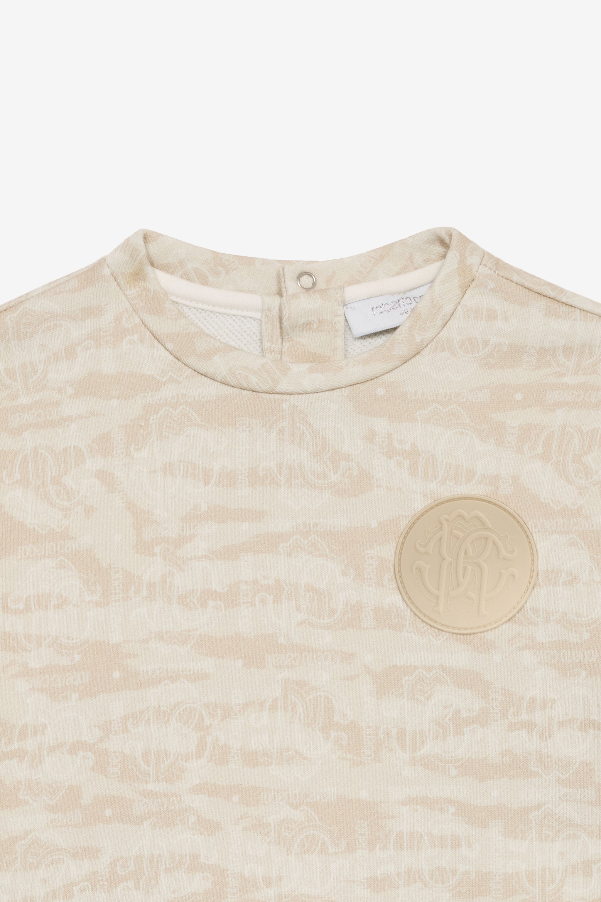 JU Sweatshirt With RC Monogram And Tiger Skin Print JU Sweatshirt With RC Monogram And Tiger Skin Print Ivory UJT665-5OO44