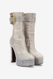 RC Elaphe Leather Platform Ankle Boots JEANS XQS003-UBA01