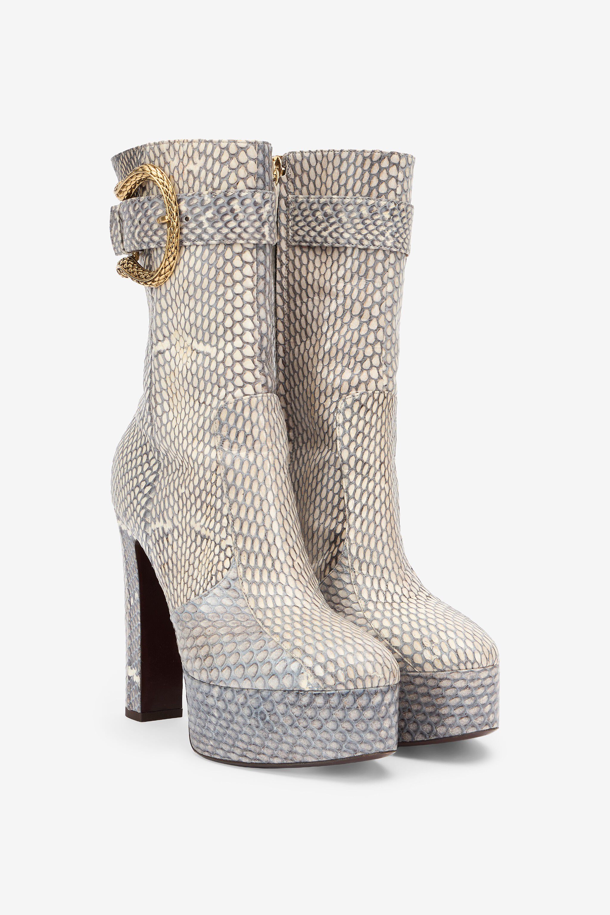 RC Elaphe Leather Platform Ankle Boots RC Elaphe Leather Platform Ankle Boots JEANS XQS003-UBA01