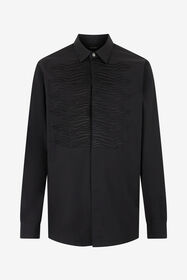 RC Black Cotton Shirt with Embroidered Zebra Motif BLACK SOT70E-3AD03