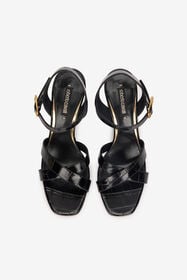 RC Sandals With Straps And Thick Heel Black VKS026-PZ579