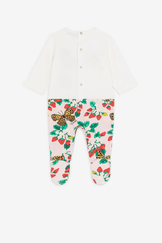 JU Butterfly And Strawberry-Print Babygrow Set JU Butterfly And Strawberry-Print Babygrow Set White QJT837-JV025