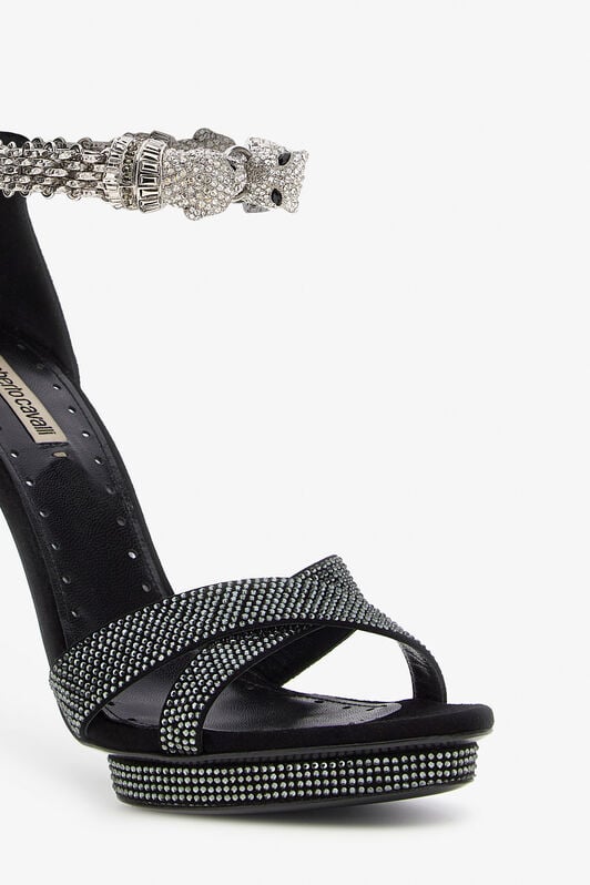 RC Panther-head high-heel sandals RC Panther-head high-heel sandals Black OQS032-PCS01