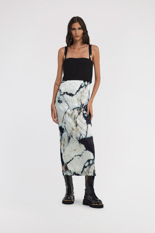 RC Marble print Dress RC Marble print Dress Schwarz/Weiß TWT108-7NN18