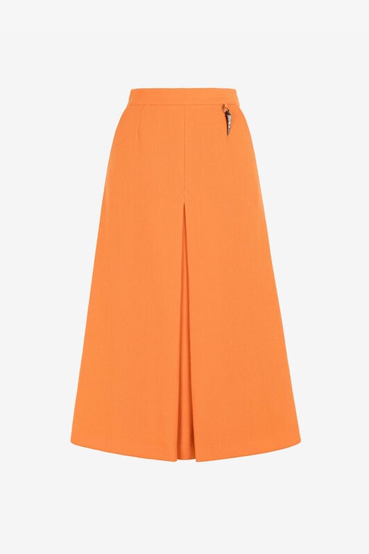 RC Flared wool skirt with fang pendant RC Flared wool skirt with fang pendant Orange RKT307-WR013
