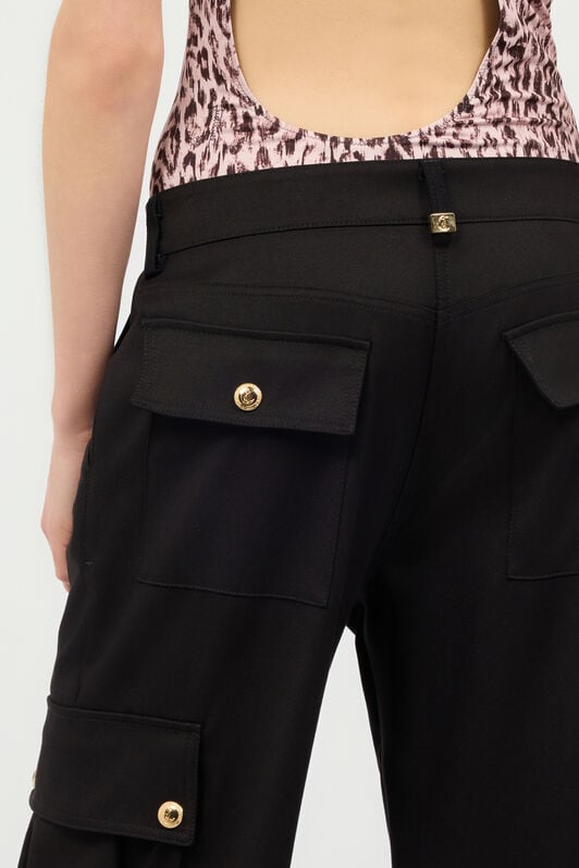 JC Elegante Cargohose JC Elegante Cargohose Schwarz UFT090-UF129