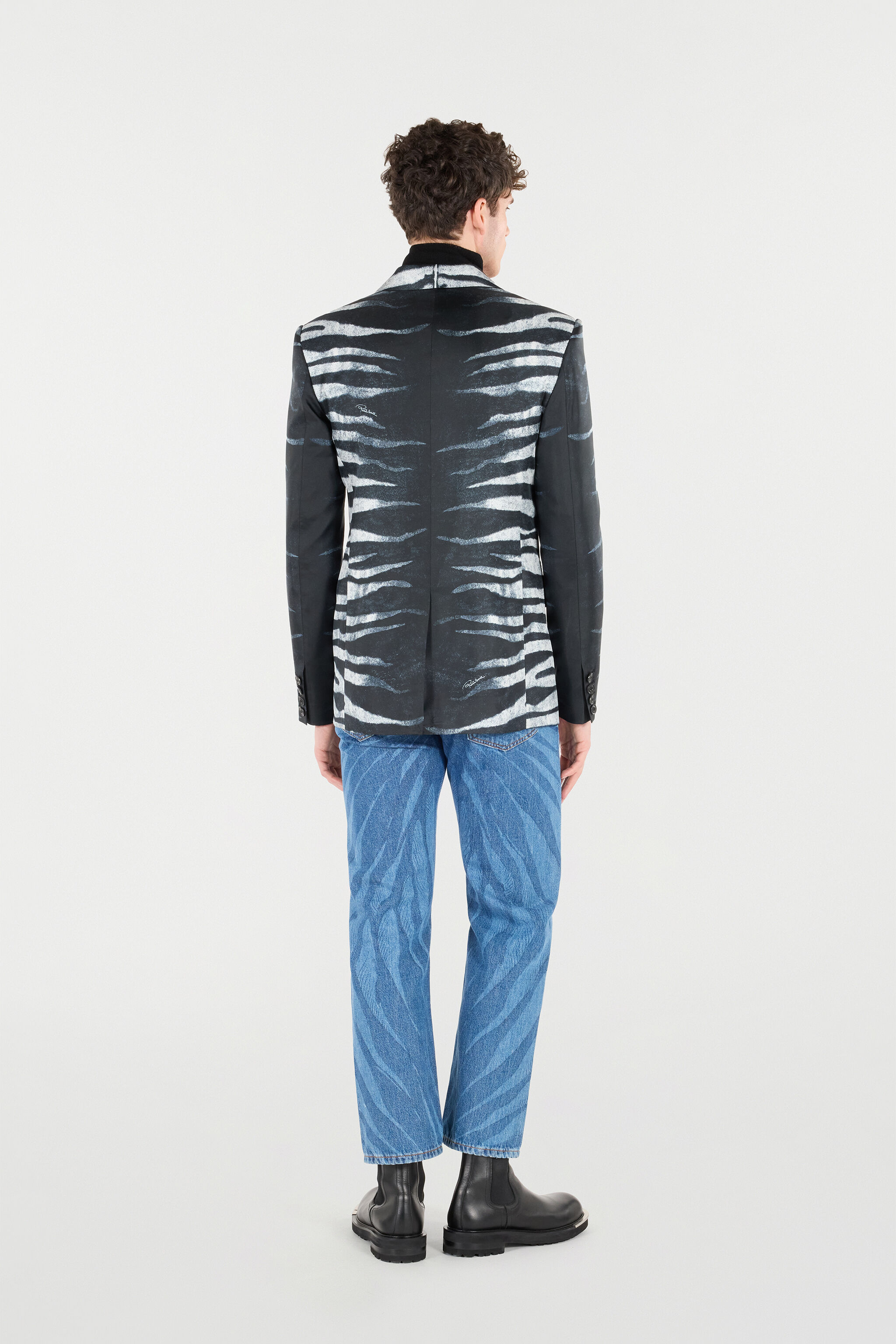 RC Zebra-Print Blazer Black/White URT405-4QN50