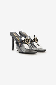 JC Sandali Con Tomaia Trasparente Nero UFS061-UF383
