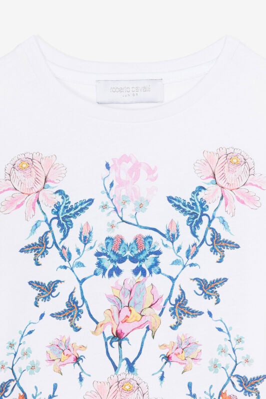 JU Floral-Print Cotton T-Shirt JU Floral-Print Cotton T-Shirt White RJT636-JD001