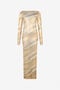 RC Robe Longue Transparente à Imprimé Nilo RC Robe Longue Transparente à Imprimé Nilo GOLD-SAHARA WWT127-TLS27