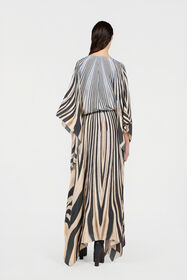 RC Zebra Print Silk Kaftan Dress RC Zebra Print Silk Kaftan Dress NATURAL/BLACK XQT179-SQT26