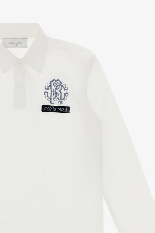JU Monogram Polo Shirt JU Monogram Polo Shirt White TJT61E-KB002