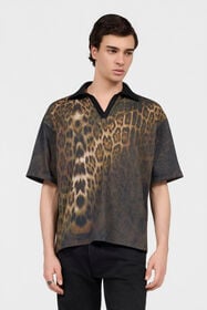 RC Jaguar Print Polo Shirt DARK GREEN/BLACK XNT64E-3HT31