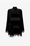 RC Spike-Embellished Velvet Mini Dress Black QKR123-VL067