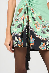 RC Kimono Print Mini Dress GREEN/BLACK XQT159-LNT25