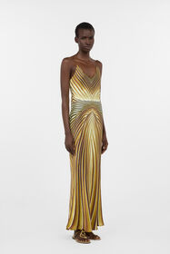 RC Long Silk Dress with Iside Print SAHARA WWT134-RYS34