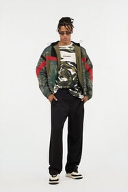 JC Pantaloni Neri a Gamba Larga con Logo BLACK VFT012-VF012