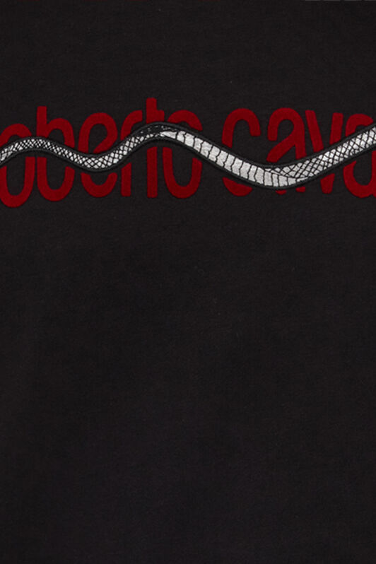 RC Black T-shirt with Snake Logo Embroidery RC Black T-shirt with Snake Logo Embroidery BLACK ROT60C-JD065